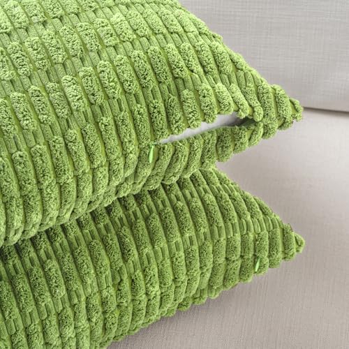 4 Packs Decorative Throw Pillow Covers for Living Room Couch Bed (16" x 16" (Pack of 4) / Lime Green)