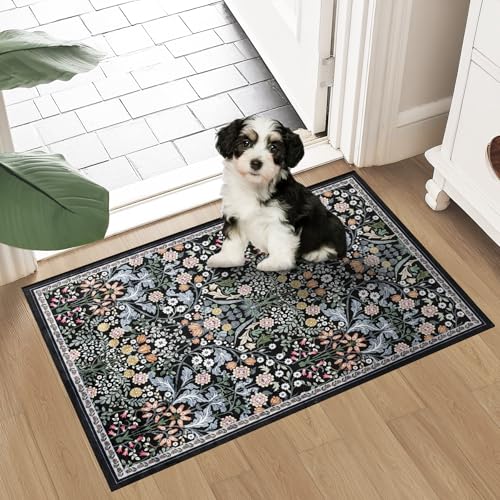 2x3 Small Entryway Rug (Dark Black / 2' x 3' (Rectangular))