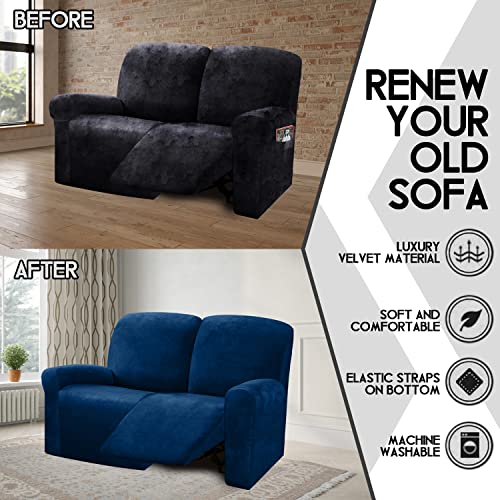 Reclining Love Seat Slipcover (Navy)
