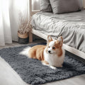 3x3 Machine Washable Small Bedside Rug (3x3 Ft Square / Grey)