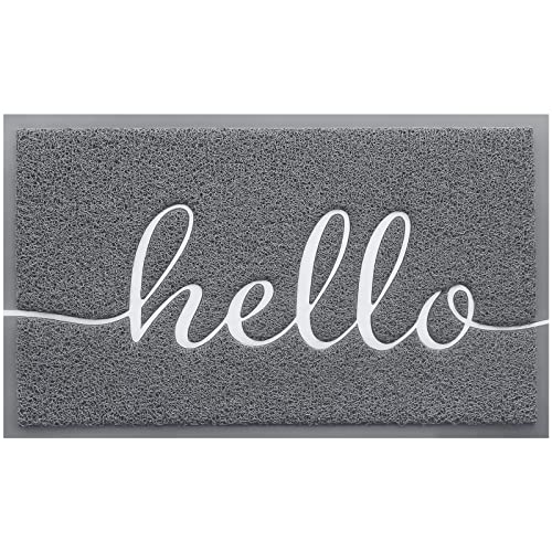 Door Mat Welcome Mat Floor Mat for Entryway (Grey / 1'6" x 2'6" (Rectangular))