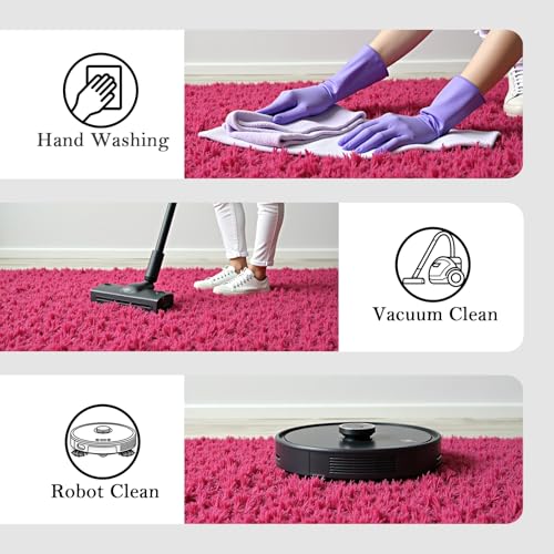 4x6 Area Rugs for Bedroom (Hot Pink / 4' x 6' (Rectangular))