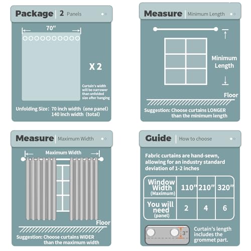 Emerald Green Blackout Curtains for Living Room 84 Inch (Emerald Green / 70"W x 84"L (Pack of 2))