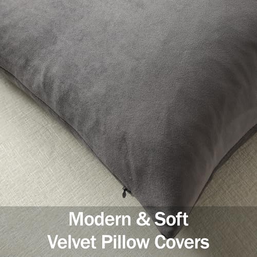 Throw Pillow Covers 22x22 Dark (Dark Grey / 22" x 22" (Pack of 2))