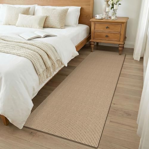 Boho Runners for Hallways 2x7 ft Washable Kitchen Runner Non Slip Rubber Backed Hall Runners Cotton Entryway Runner Rugs for Indoor Backdoor Bedroom Kitchen (Orange Beige/Tan/Brown / 2' x 7' (Runner))