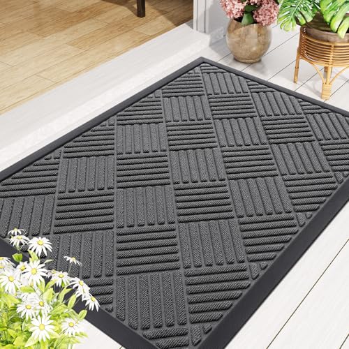 Front Door Mat Outside Entrance (Grey / 59" X 20")