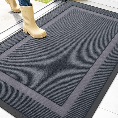 Front Door Mat Outside 47x32 (Light Grey / 47" x 32")