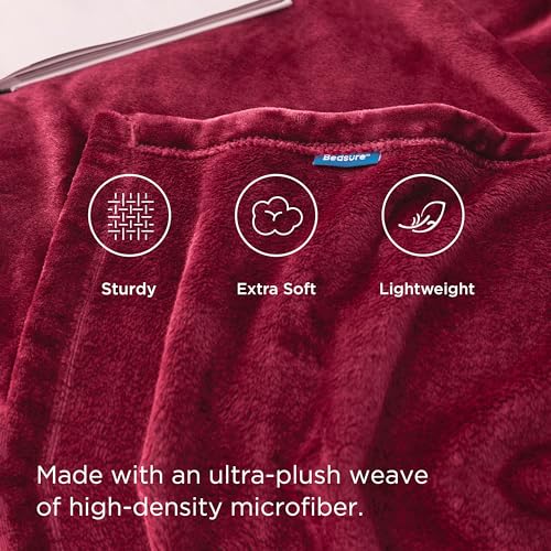 GentleSoft Fleece Throw XL Blanket Red (Red / Throw XL (50" X 70"))