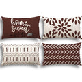 Pillow Covers 12x20 Set of 4 (Coffee / 20" x 12" (Pack of 4))