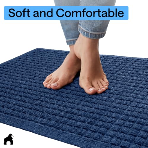 HydroABSORB Door Mat for Indoor Outdoor Use (Blue / 47" X 35")