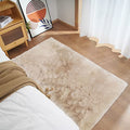 Ultra Soft Faux Rabbit Fur Rug 3x5 (Beige / 3' x 5' (Rectangular))