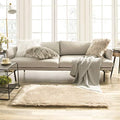 Ashler faux fur rug (4' x 2'2" (Rectangular) / C-beige)