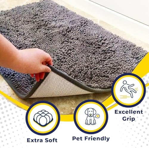 Super Water Absorbent Door Mat Indoor (Grey / 36" x 120")