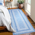 Washable 2.5x10 Kitchen Runner Rug (Light Blue / 2'6" x 10' (Rectangular))
