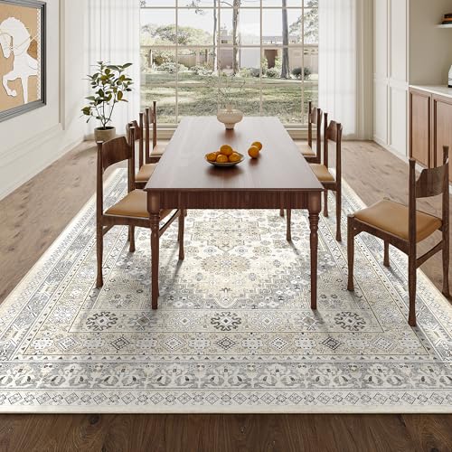 7x9 Area Rugs for Living Room (Beige/Grey / 7' x 9' (Rectangular))