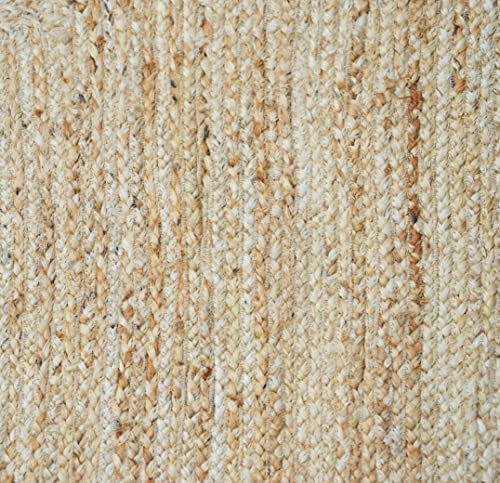 Scallop Pattern Jute Bohemian Area Rug (11'x14' (Rectangular) / Light Pink)