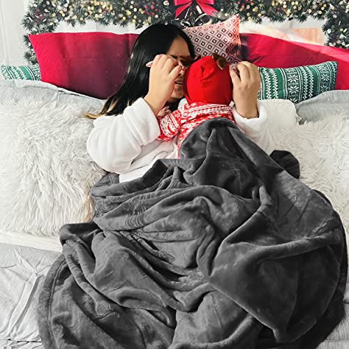 GentleSoft Fleece Blanket Twin XL (Charcoal / Twin XL (66" X 90"))