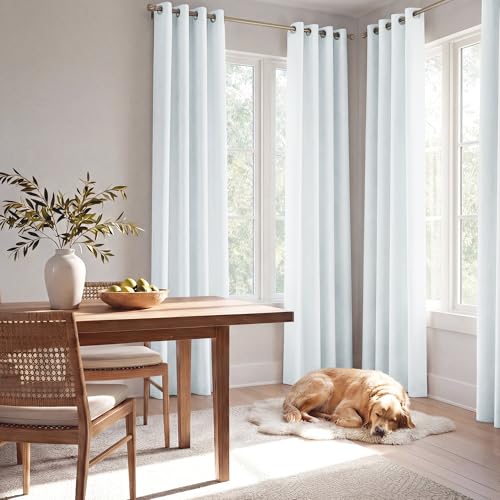 Off White Blackout Curtains for Bedroom 52" w x 84" L 2 Panels (52"W x 84"L (Pack of 2) / Off White)