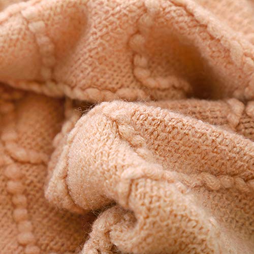 Orange Throw Blanket 60x80 Inch Boho Knit Soft Throw Sofa Blanket (Coral / 60"x80")