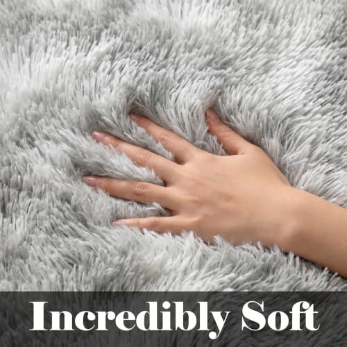 Runner Rugs for Bedroom Living Room (Tie-dyed Light Grey / 2' x 6' (Runner))