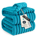 Soft Full Size Fleece Blankets for Bed Teal 84"x90" (Teal / Full)