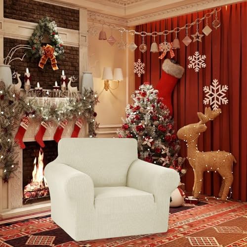 Stretch Chair Sofa Slipcover (Beige / Small)