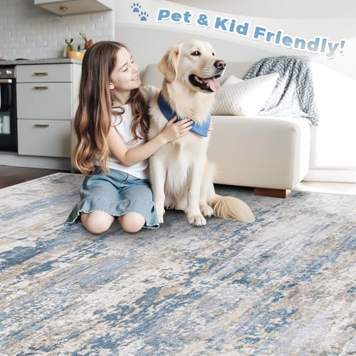 Area Rugs 8x10 for Living Room (Lightbluebrown / 8' x 10' (Rectangular))