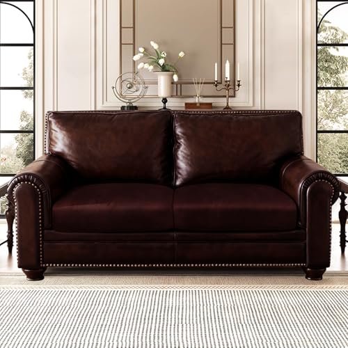 Leather Look Couch Cushion Covers Sofa Seat Slipcovers Sets Couches Furniture Protector for Sectional Armchair Loveseat Pets Kids Stretch Spandex Fabric (2 Cushion Loveseat / Burgundy)