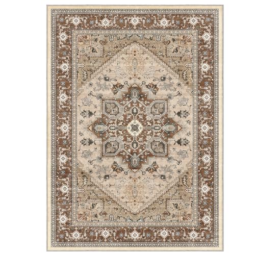 Soft Area Rugs 5x7 (5' x 7' (Rectangular) / Brown)