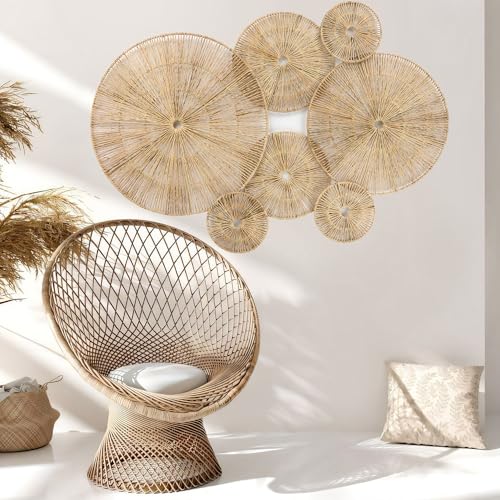 Set of 7 Boho Wall Decor (Classic jute color)