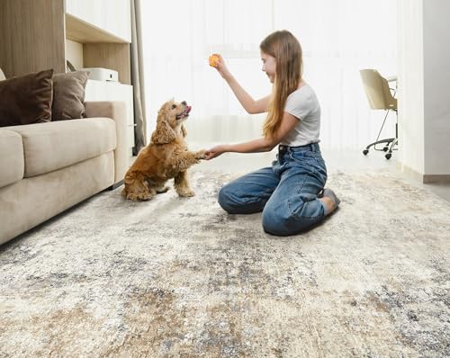 9x12 Area Rug Living Room Rugs (Golden Grey / 9' x 12' (Rectangular))