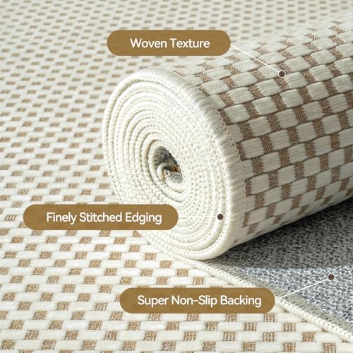 Indoor Front Door Mat Entryway Rug Non Slip Washable Beige 2x3 ft (Beige / 2' x 3')