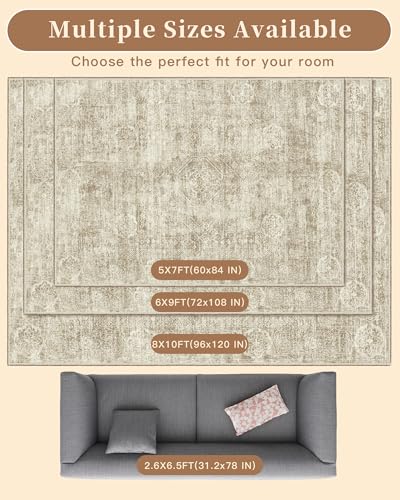 8x10 Area Rugs for Living Room (Beige / 8' x 10' (Rectangular))