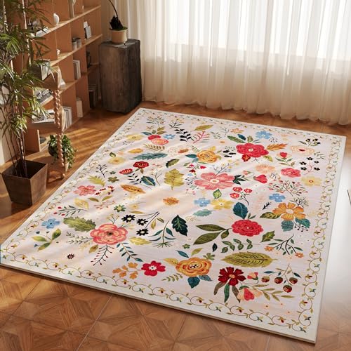 Area Rug 3x5 Washable (Beige / 3' x 5' (Rectangular))