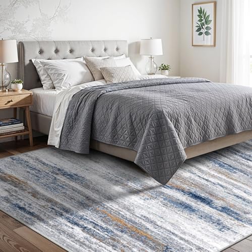 6x9 Area Rug for Living Room (Navy/Grey / 6' x 9' (Rectangular))