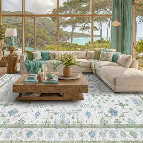 Oriental 10x14 Rug Living Room (10' x 14' (Rectangular) / Cream Green)