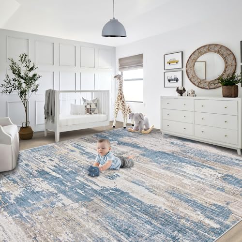 9x12 Area Rug for Living Room (Blue Beige / 9' x 12' (Rectangular))