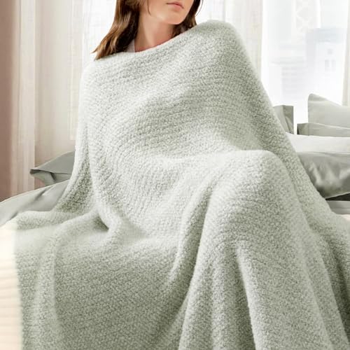 Heather Sage Green Throw Blanket for Couch (Sage Green / Throw (50"x60"))