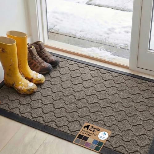 WeatherMAX Door Mat (Latte Quatrefoil / 58" x 34")