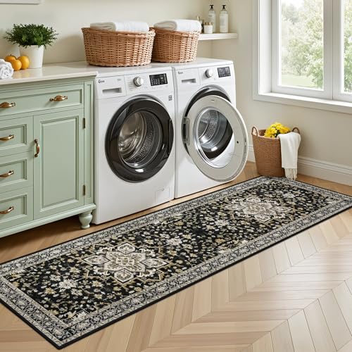 Hallway Runner Rug (Black Gold / 2'6" x 8' (Runner))