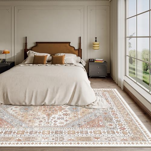 7x9 Area Rugs for Living Room (Orange / 7' x 9' (Rectangular))
