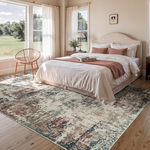 8x10 Area Rugs for Living Room (04-rust / 8' x 10' (Rectangular))