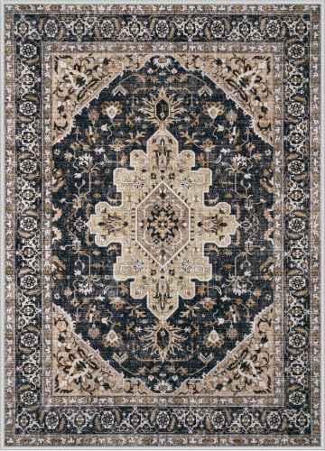 Area Rug 8x10 Vintage Rugs (Beige Black / 8' X 10' (Rectangular))