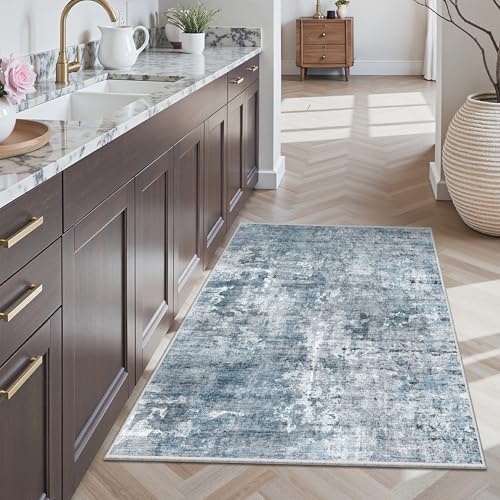 Abstract 3x4 Rugs (Blue/Grey / 3' x 4' (Rectangular))