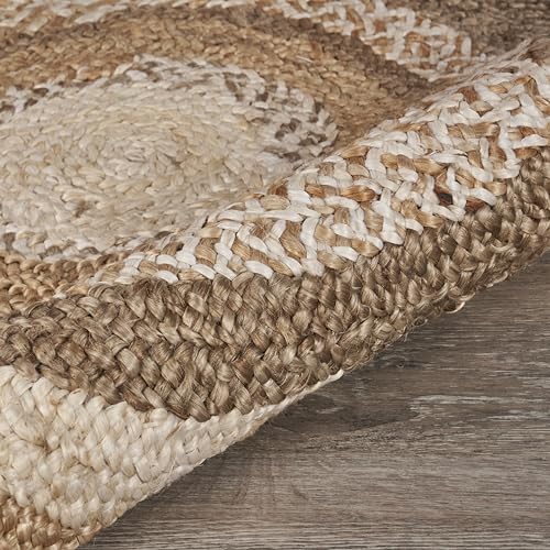 8ft Round Natural Jute Indoor Area Rug (Beige/Brown / 7'6" (Round))