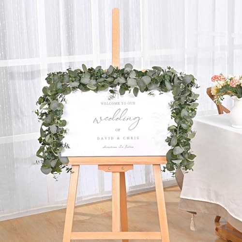 2 Packs 6FT Artificial Eucalyptus Garland Faux Greenery Garland (Grey Green / 2 Packs)