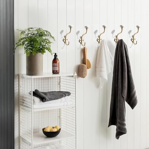 3 Pack Zinc Alloy Champagne Bronze Coat Hooks Modern (Champagne Bronze)
