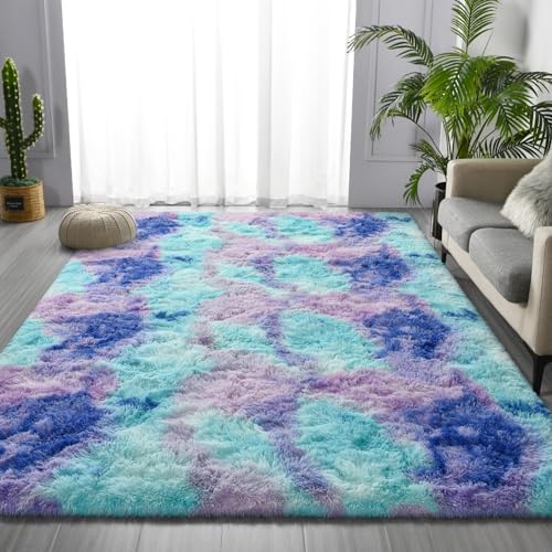 Large Shag Area Rugs 5 x 8 (Rainbow / 5' x 8' (Rectangular))