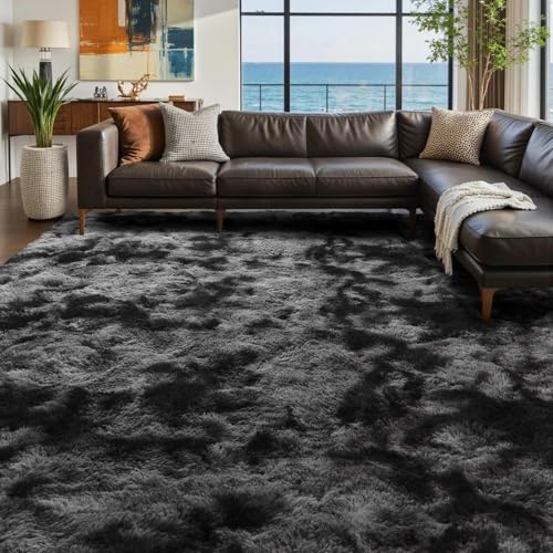 10x14 Ft Extra Large Shag Rugs for Living Room (Dark Grey / 10' X 14' (Rectangular))