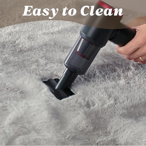 Fluffy Faux Rabbit Fur Rug Runner 2'x6' (Grey / 2' x 6')